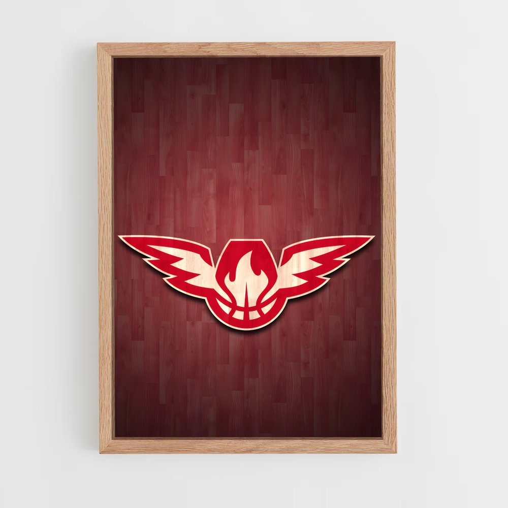 Poster Atlanta Hardwood – affiche Basketball (vue 4)